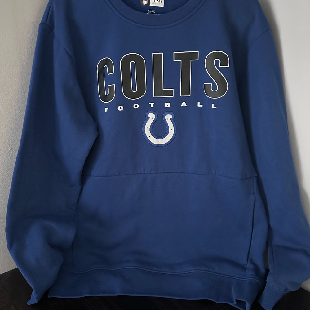 NFL Blue COLTS Sweatshirt sz Large